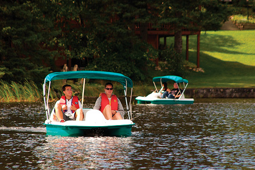 Pedalo power: boating returns to Liverpool parks